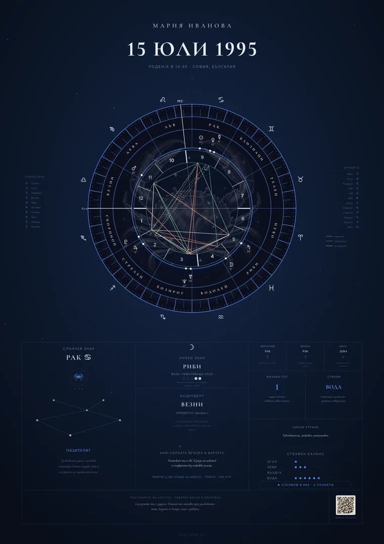 A poster in the “Cosmic” style, an example