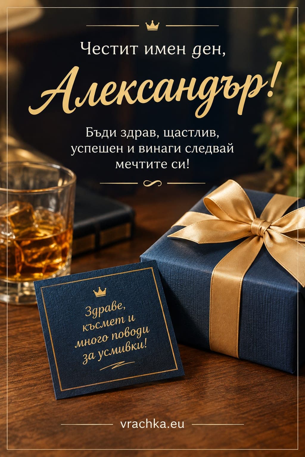 Картичка за имен ден на Александър