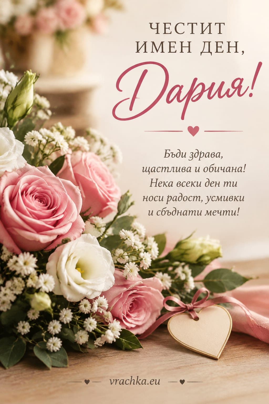 Картичка за имен ден на Дария