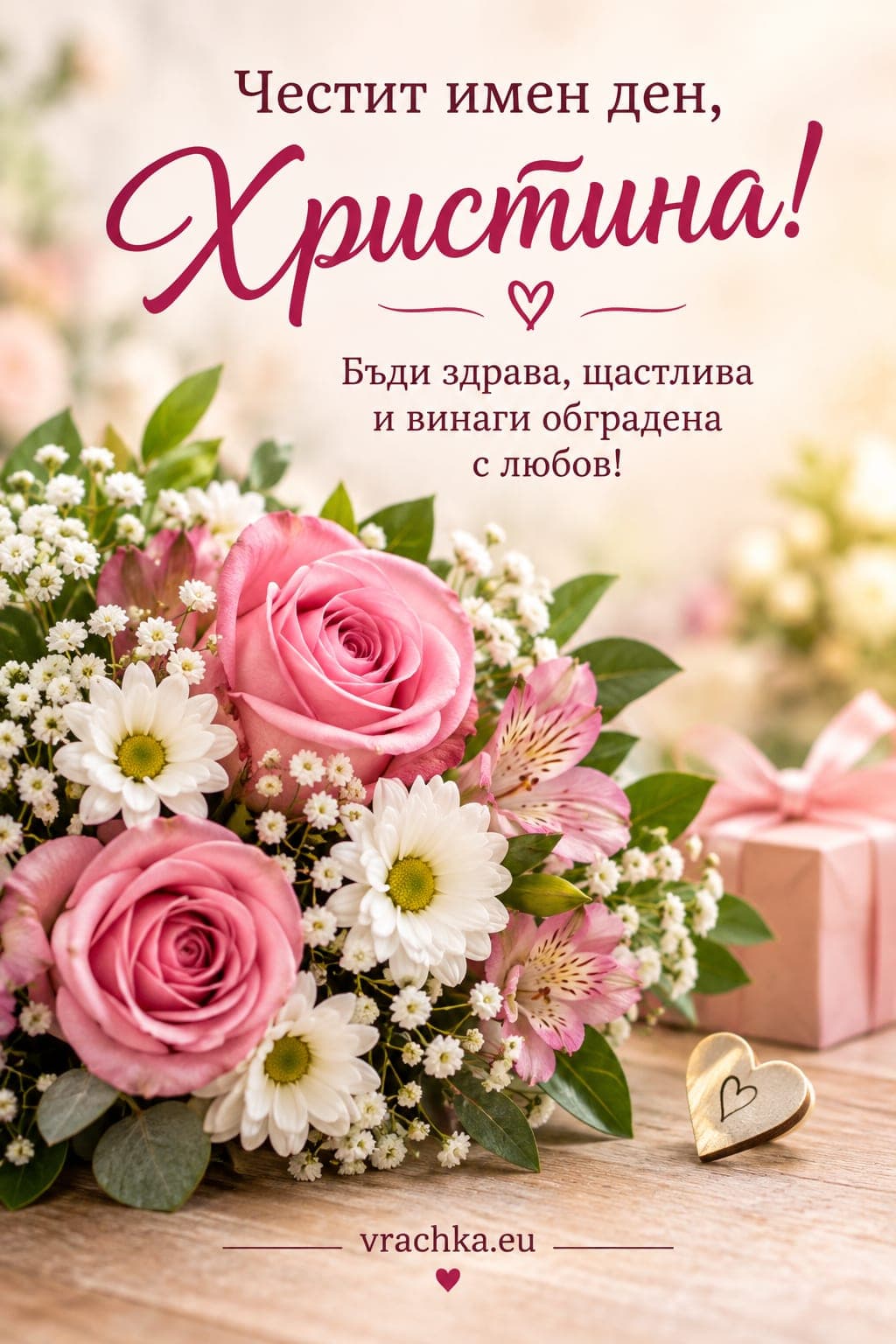 Картичка за имен ден на Христина
