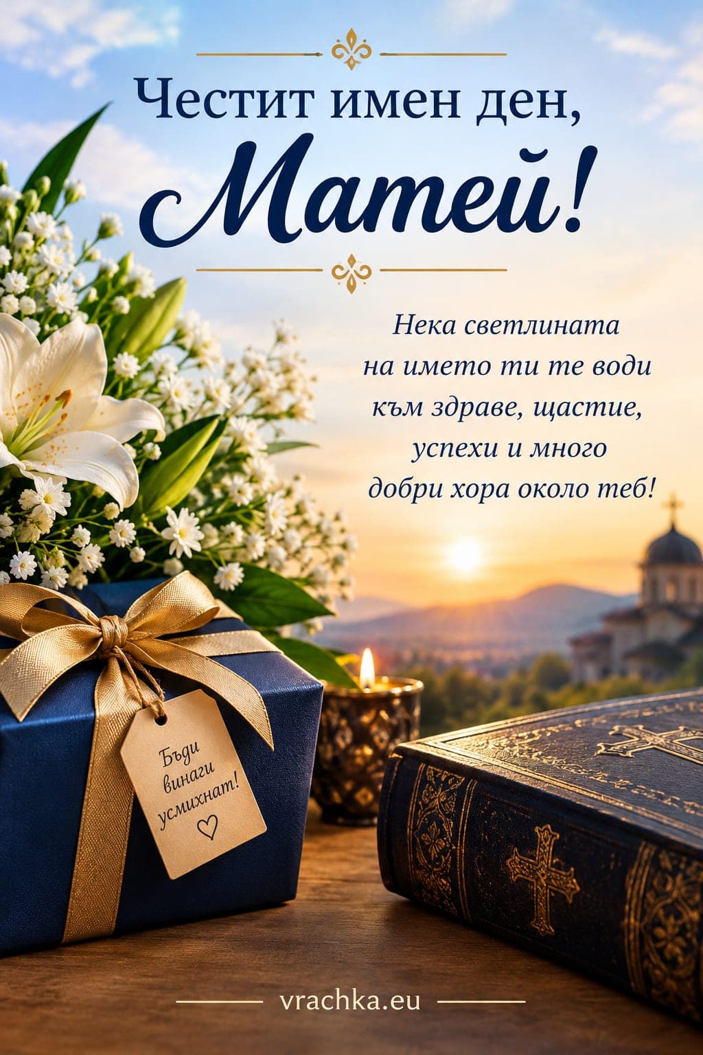 Картичка за имен ден на Матей