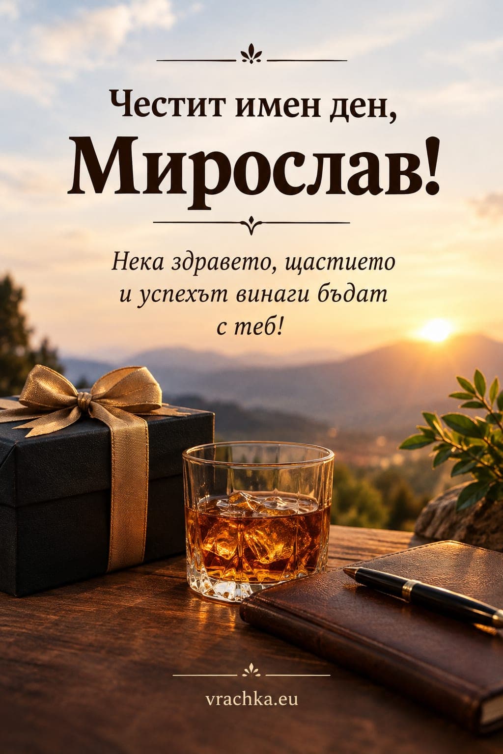 Картичка за имен ден на Мирослав
