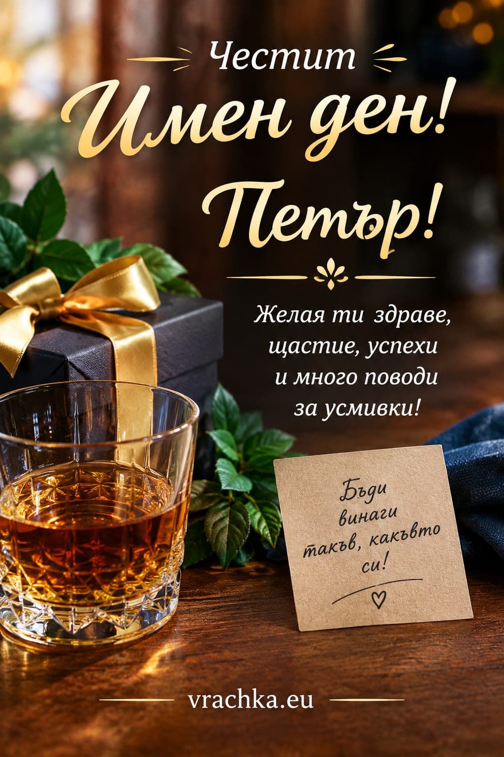 Картичка за имен ден на Петър