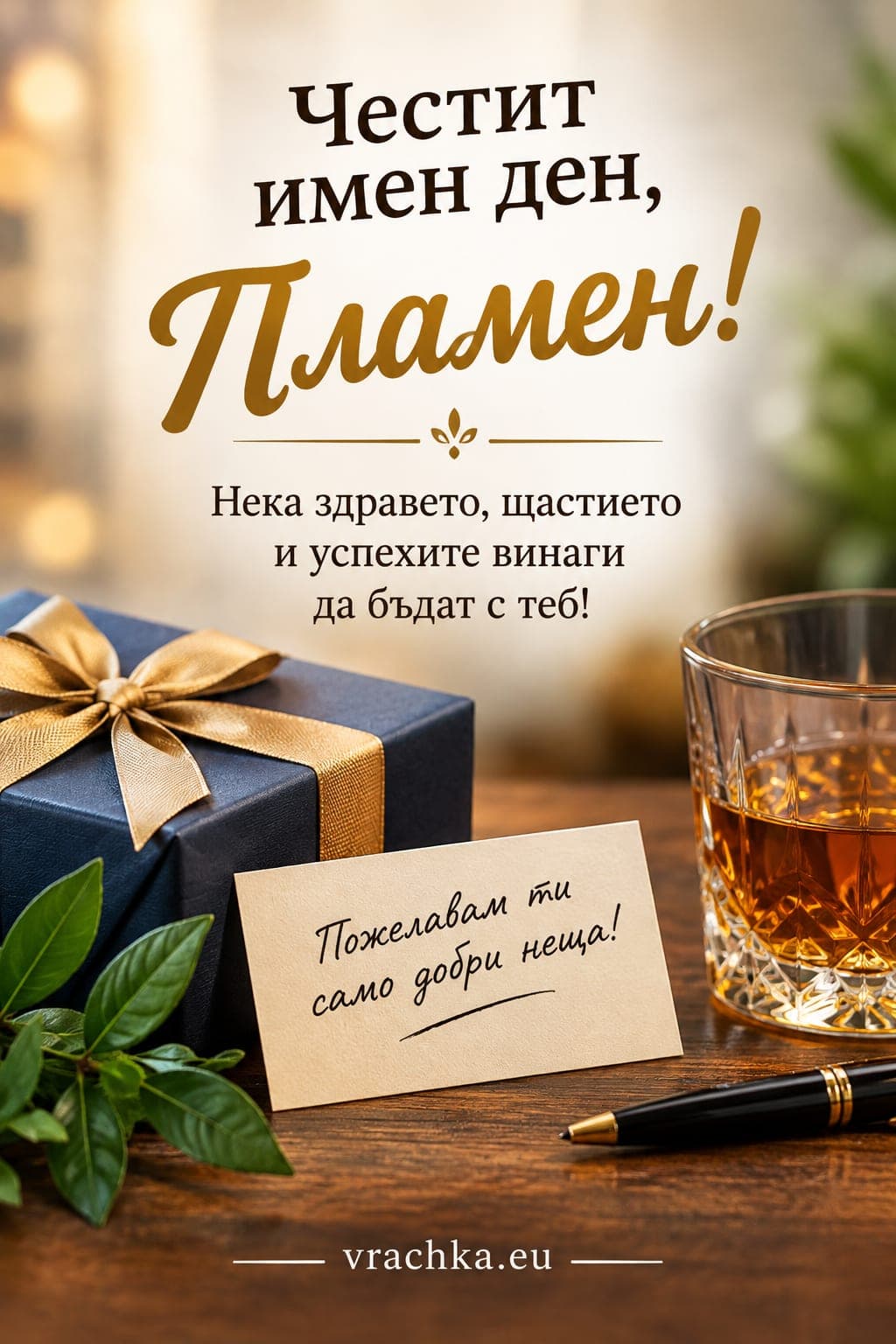 Картичка за имен ден на Пламен