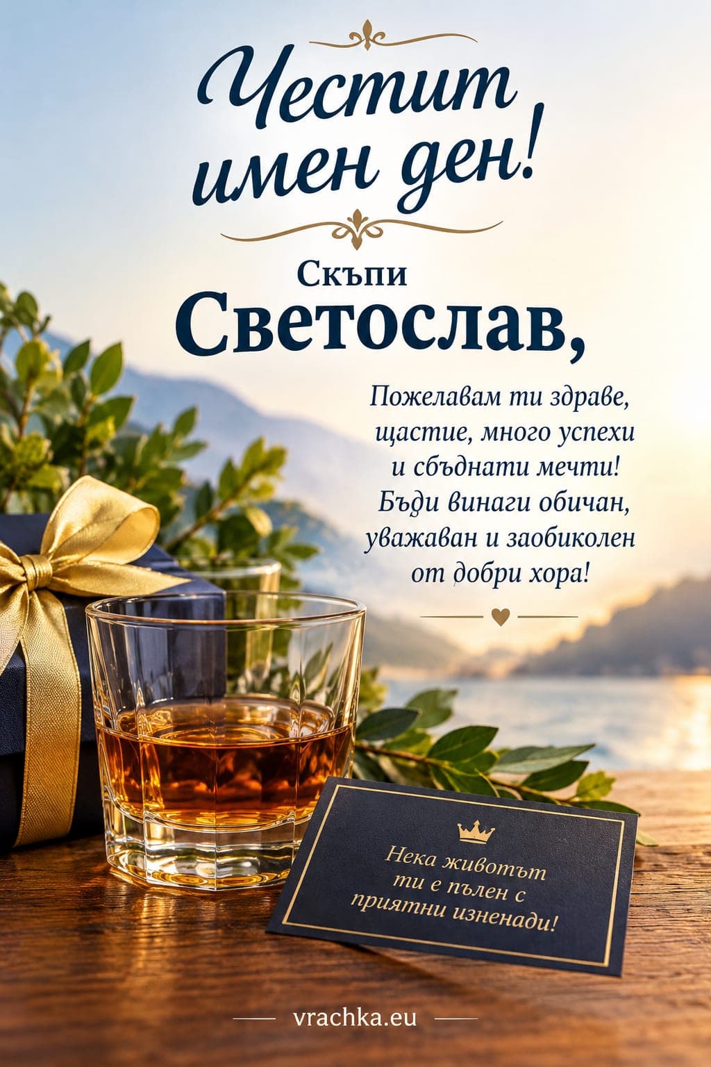 Картичка за имен ден на Светослав
