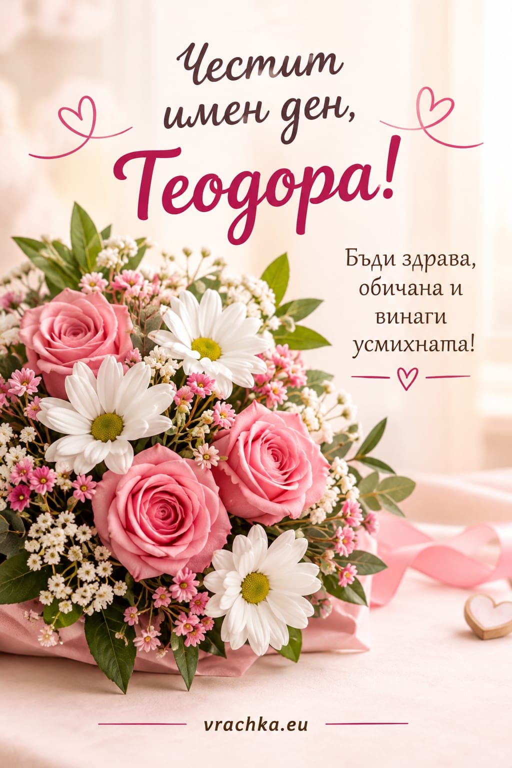 Картичка за имен ден на Теодора