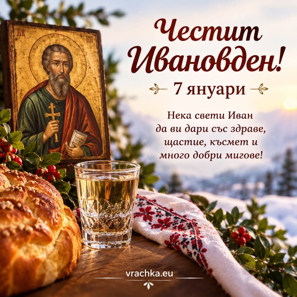 Картичка за Ивановден, 7 януари