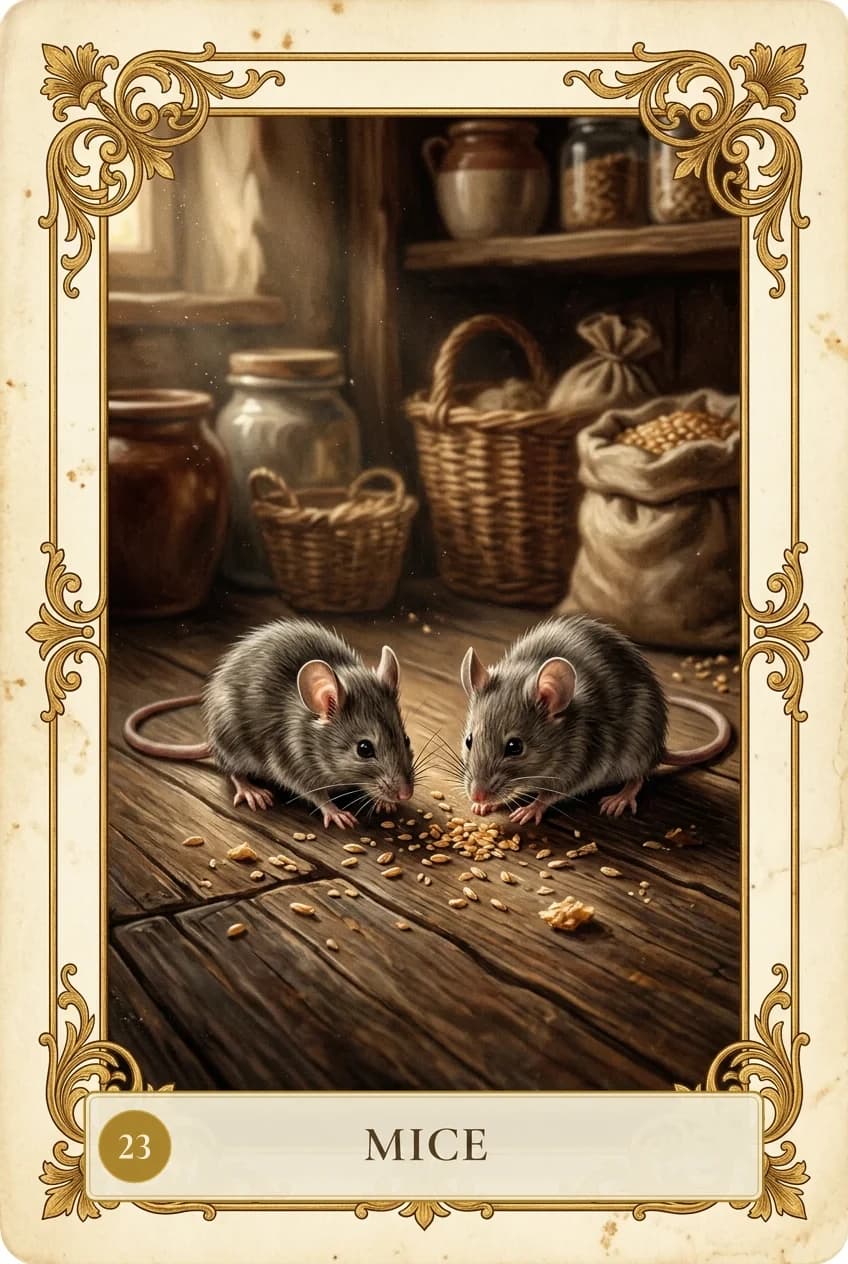 Lenormand card Mice