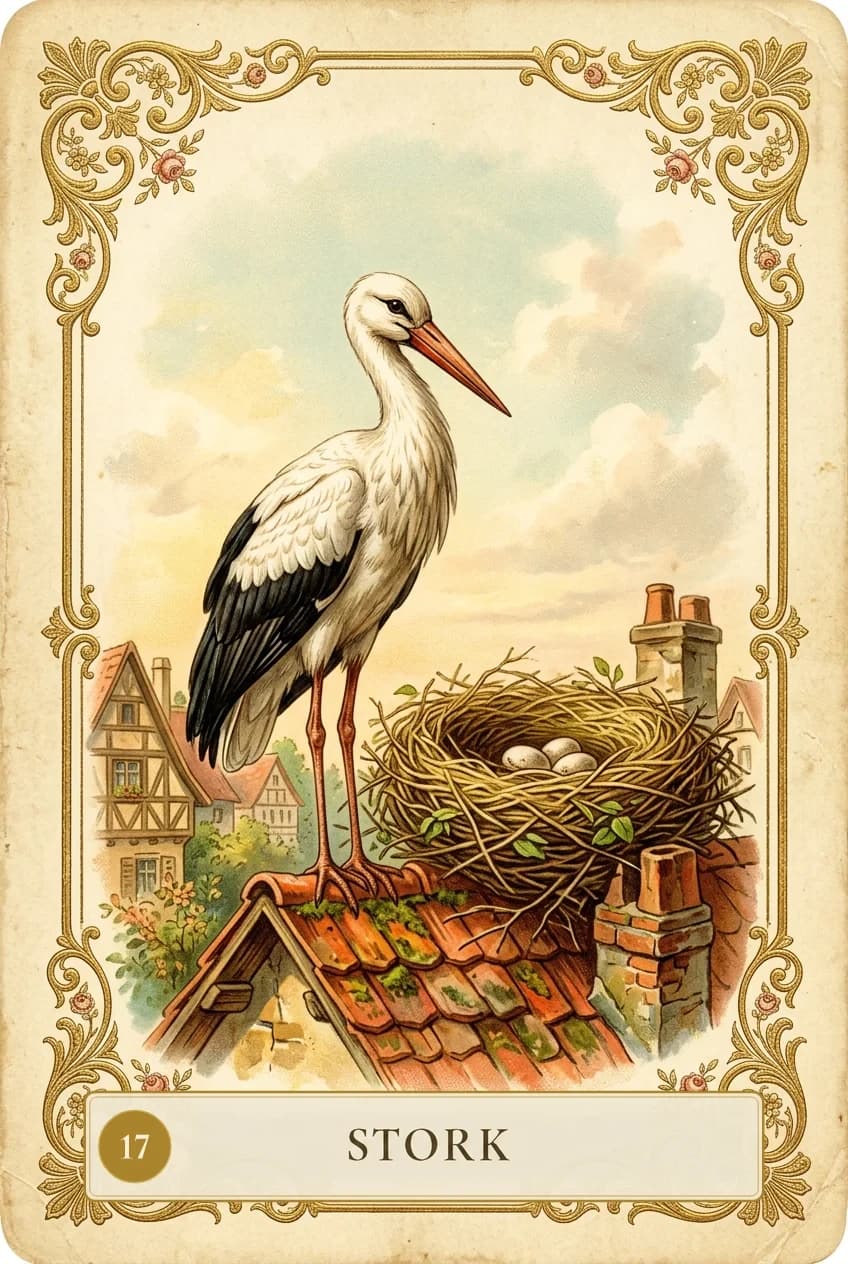 Lenormand card Stork