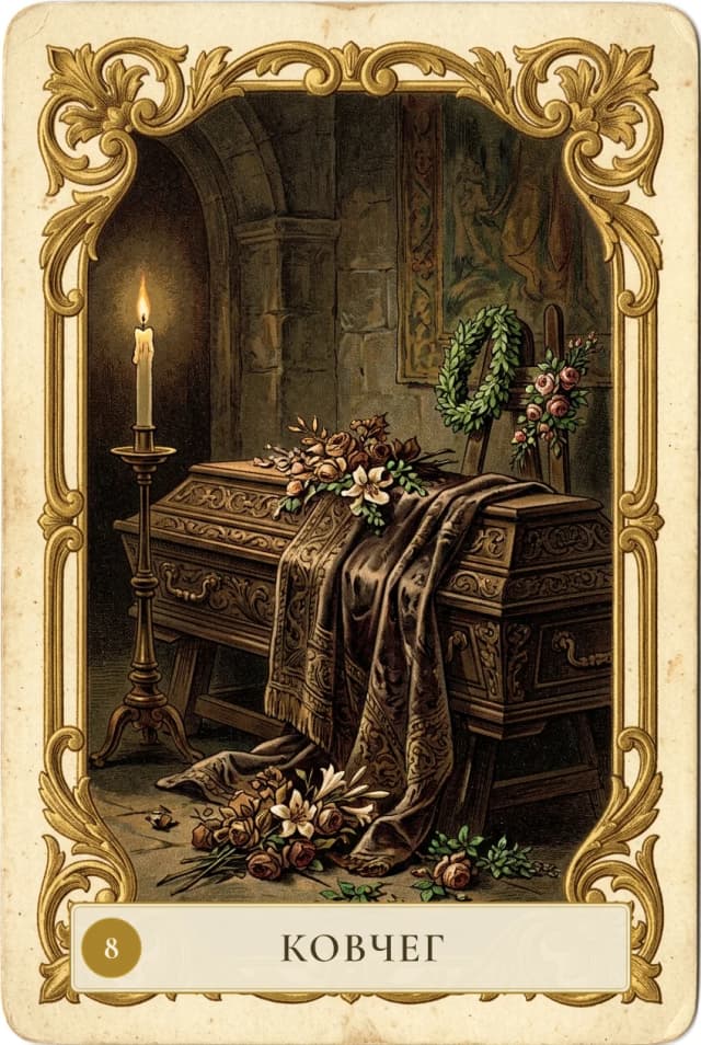 Lenormand card Coffin
