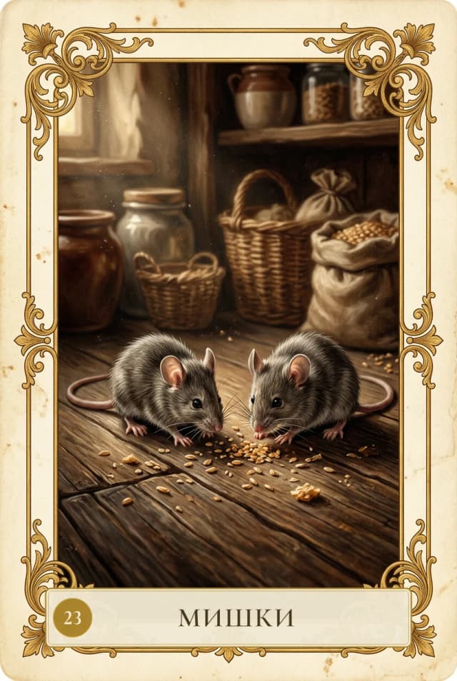 Lenormand card Mice
