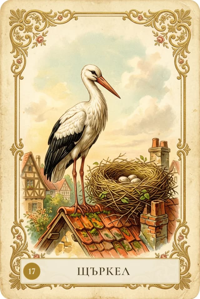 Lenormand card Stork