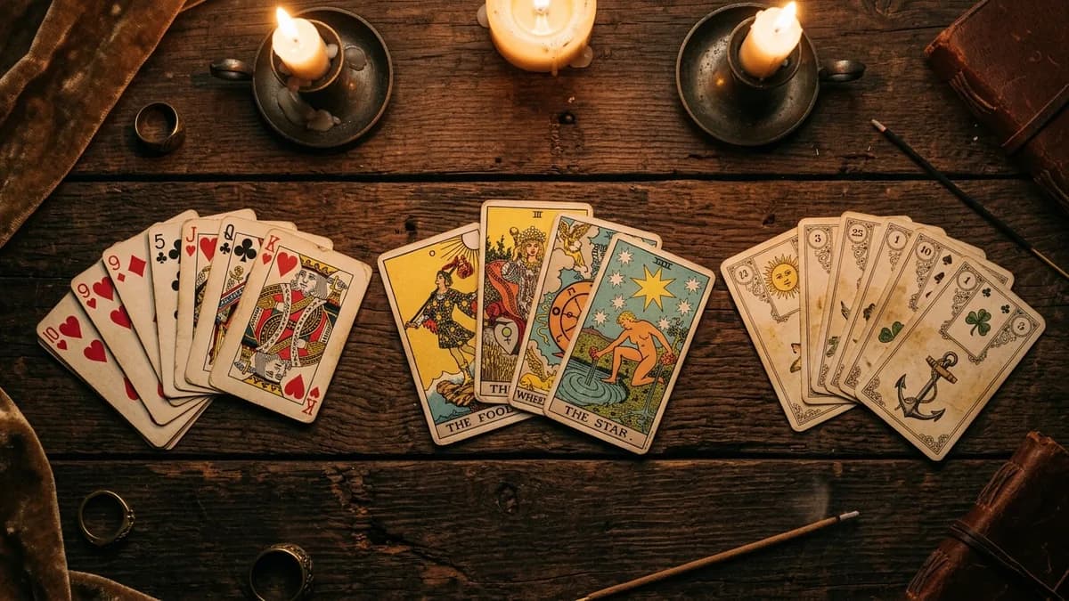 Playing cards vs tarot and Lenormand