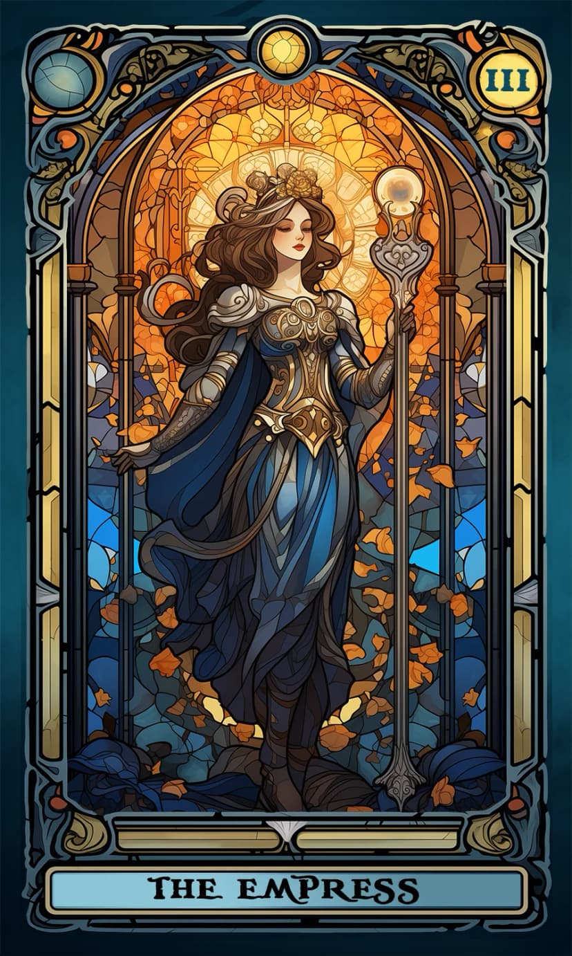 Изображение на карта таро Императрицата