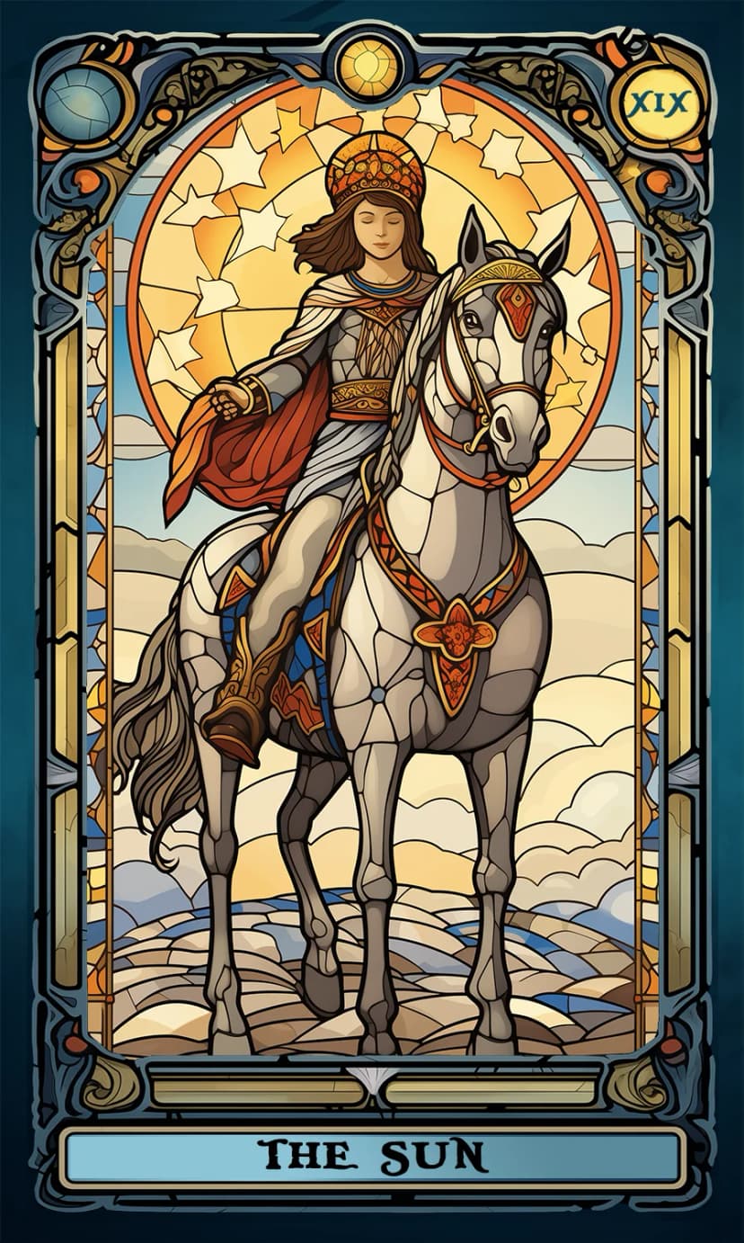 Изображение на карта таро Слънцето
