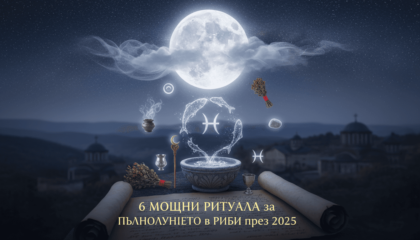 6 Мощни Ритуала за Пълнолунието в Риби 2025 - Пълен Наръчник
